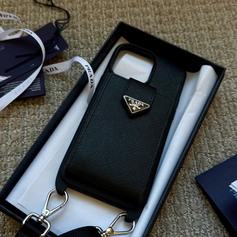 Prada Saffiano leather cover for iPhone 14 Pro Max
